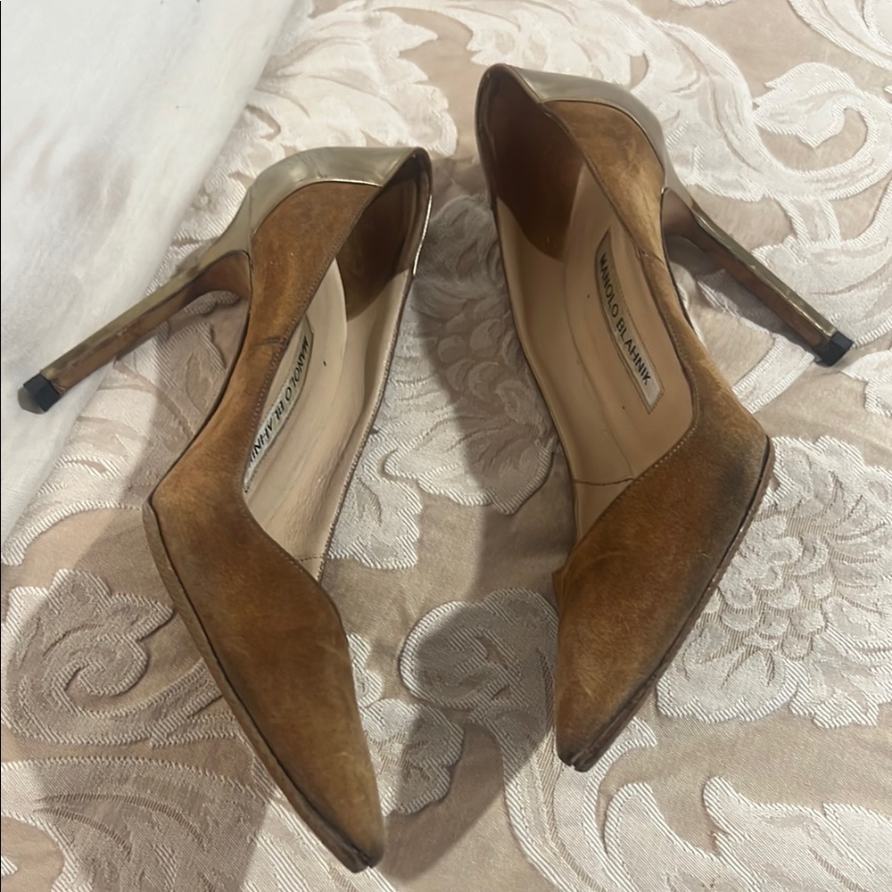 Brown Leather Stilettos